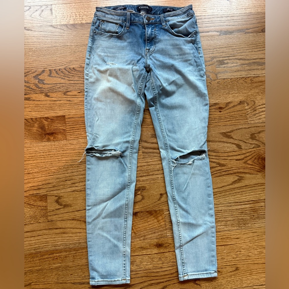 Vigoss Light Blue Distressed Women Jeans Size 27
